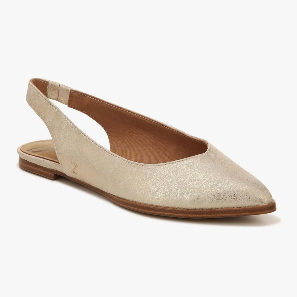 Zodiac Metallic Gold Slingback Flats